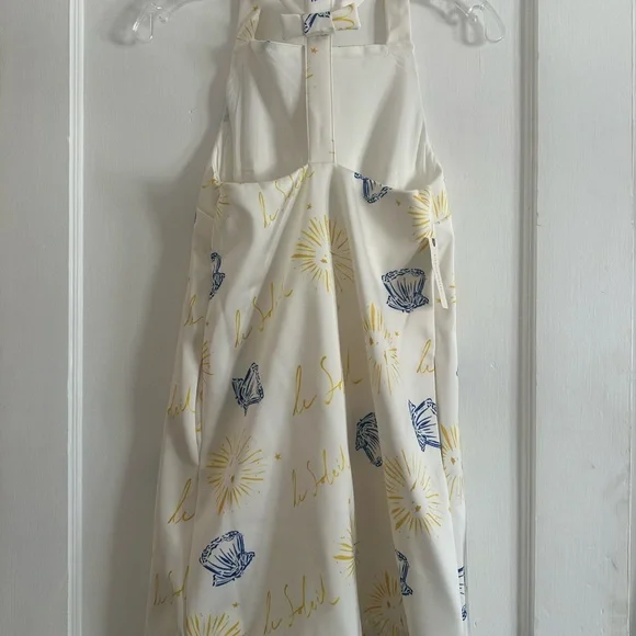 Anthropologie- Nephthys Illustratrated! Sleeveless Square-Neck Shift Mini Dress - Picture 4 of 7